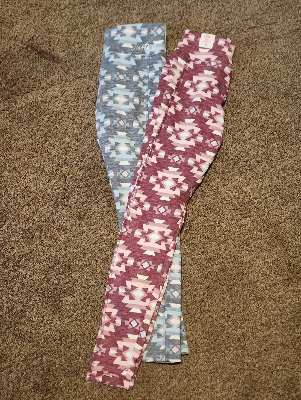 2 Kids Aztec Print Fleece Leggings